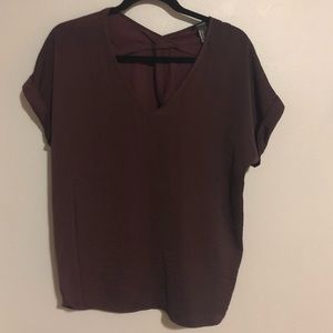 Forever 21 Purple Loose V-Neck